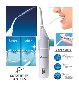 Power Floss Kablolu Pilli Basınç Kontrollü 360° Dönebilen 3 Başlıklı Ağız Duşu