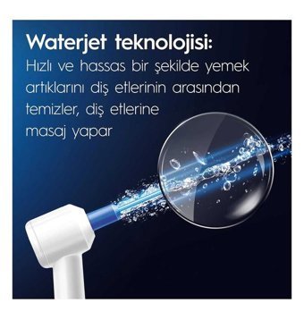 Oral-B Kablosuz Şarjlı Basınç Kontrollü 360° Dönebilen 4 Başlıklı Ağız Duşu