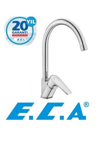 Eca Niobe 102118098 Kuğu Çift Girişli Aç Kapa Eviye Bataryası Gümüş
