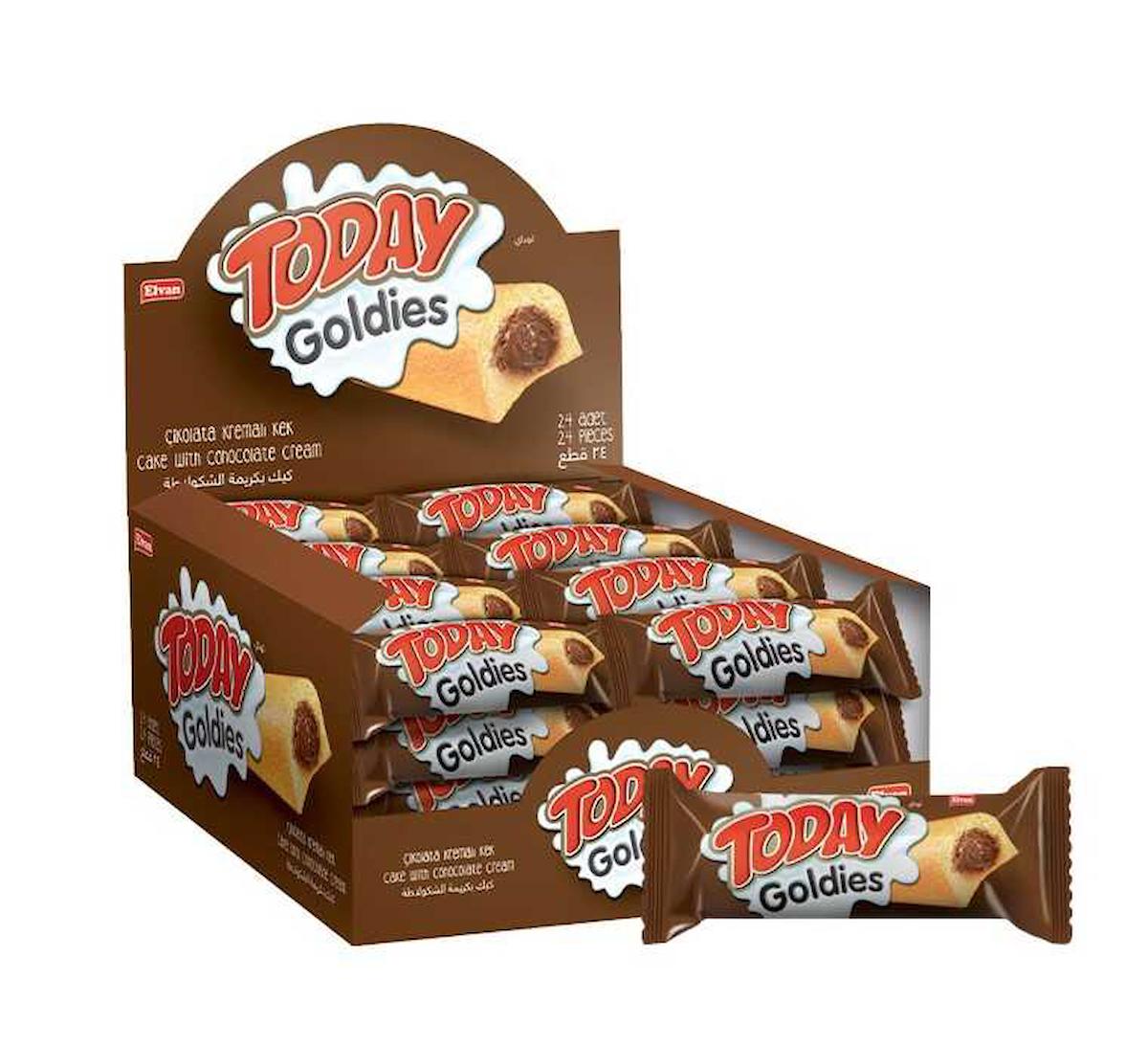 Elvan Today Goldies Çikolatalı Kek 24x35 gr