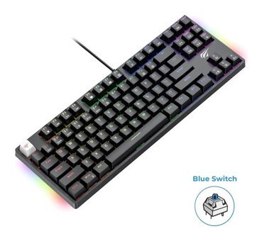 Havit Gamenote KB890L İngilizce Q RGB Blue Switch Kablolu Siyah Mekanik Klavye