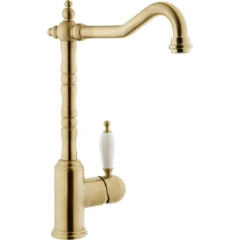 Artema Verona A4215433 Kuğu Çift Girişli Aç Kapa Eviye Bataryası Altın
