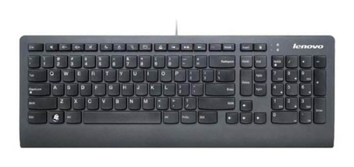 Lenovo KU-0989 İngilizce Q Kablolu Siyah Standart Klavye