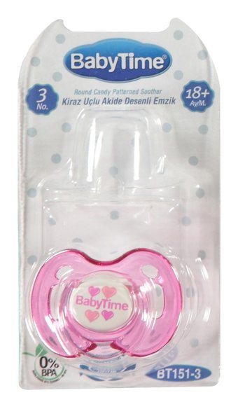 Babytime BT151-3 18-36 ay Kiraz Uçlu Silikon Emzik Çok Renkli