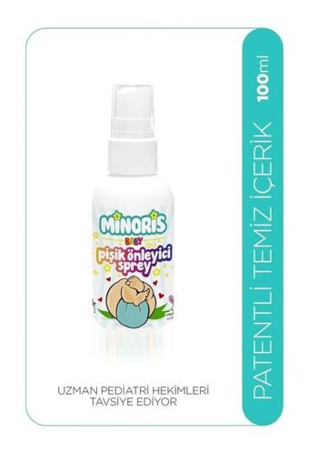 Minoris Baby Parfümsüz Parabensiz Organik Pişik Spreyi 100 ml