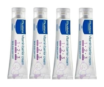 Mustela Baby 1.2.3 Vitamin Barrier Parfümsüz Parabensiz Pişik Kremi 4x50 ml