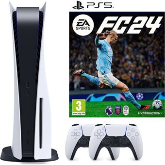 Sony Playstation 5 Slim Standart Edition 825 GB 2 Dualsense Kollu Oyun Konsolu + FC 24 Oyun