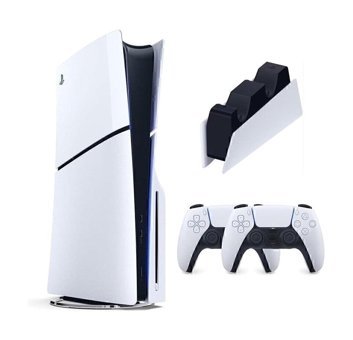 Sony Playstation 5 Slim CD Edition 1 TB 2 Dualsense Kollu Oyun Konsolu + Dualsense Şarj İstasyonu