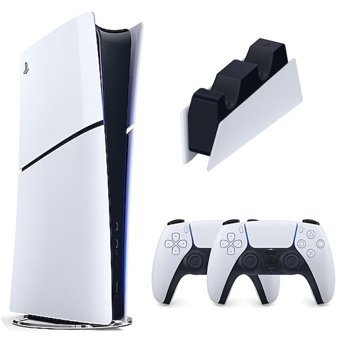 Sony Playstation 5 Slim Digital Edition 1 TB 2 Dualsense Kollu Oyun Konsolu + Dualsense Şarj İstasyonu