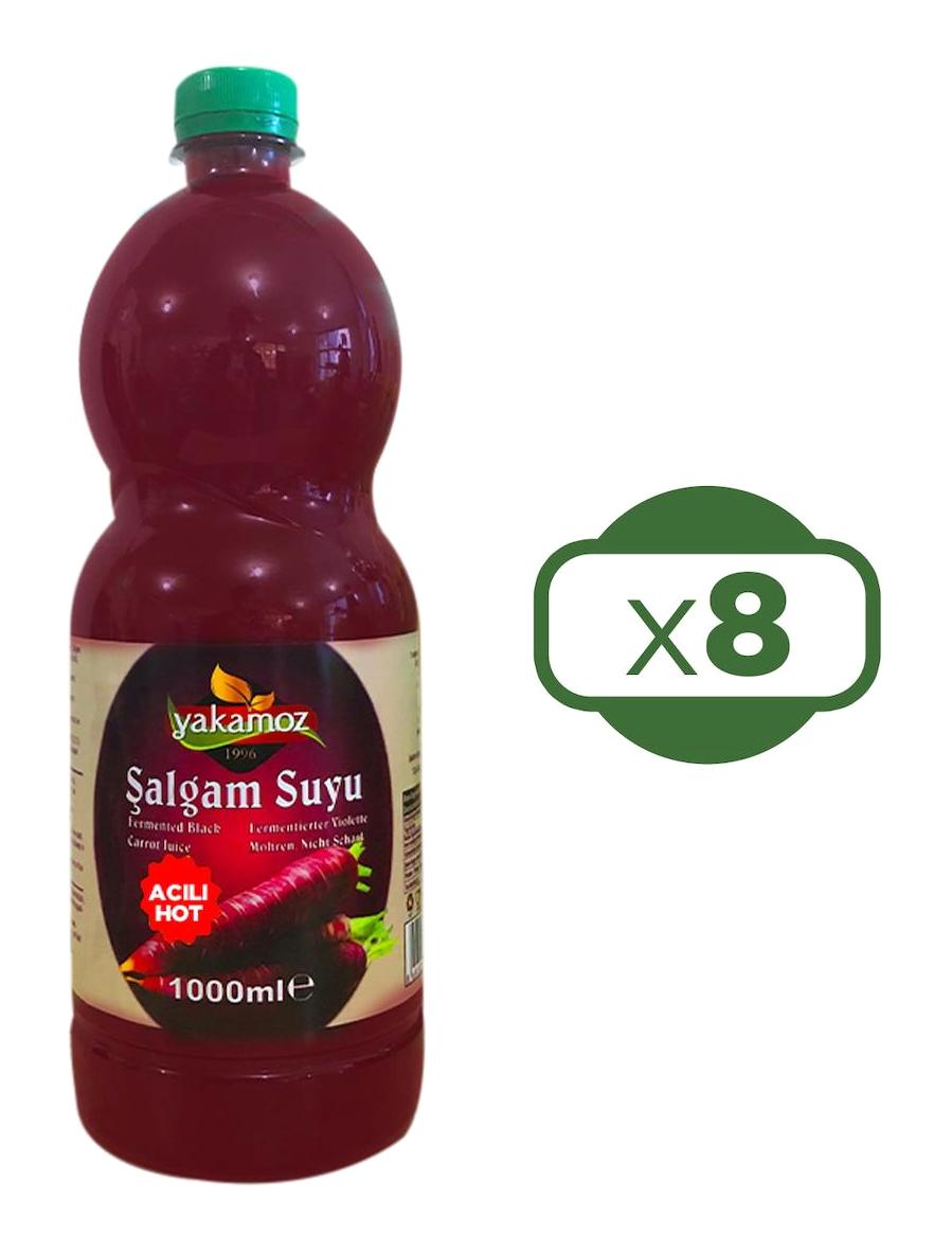 Yakamoz Glutensiz Acılı Şalgam 8x1 lt