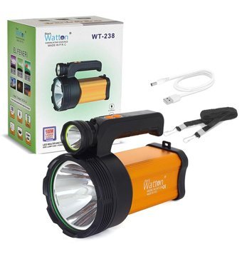 Watton WT-238 Basmalı Uzun Menzilli LED Şarjlı El Feneri