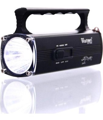 Watton WT-118 Basmalı LED Şarjlı El Feneri Siyah