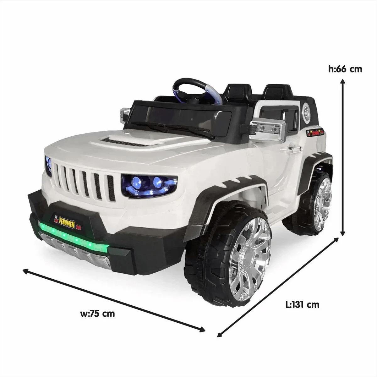 Odyssey 12 V Üstü Açık İki Kişilik Akülü Araba Beyaz