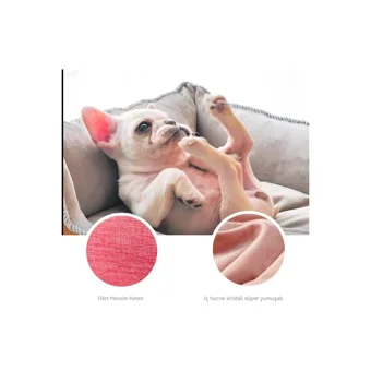 Oloey Yıkanabilir Tek Fonksiyonlu 45x13x33 cm Sepet Kedi Yatağı Kırmızı
