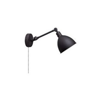 Rsylight Akrobatik Kablolu Fişli Tekli Metal Aplik Siyah