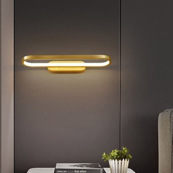 Voxlamp Lighting Ruther Eliptik Tekli Metal Led Aplik Gold