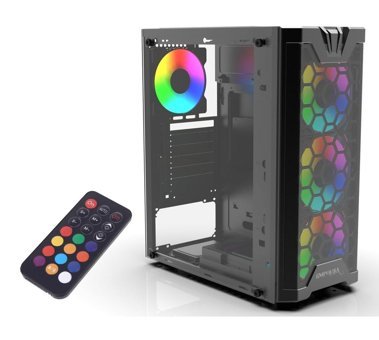 Inca EMG-15XB RGB Mesh 4 Fanlı Siyah Dikey Kullanım Micro ATX Oyuncu Bilgisayar Kasası