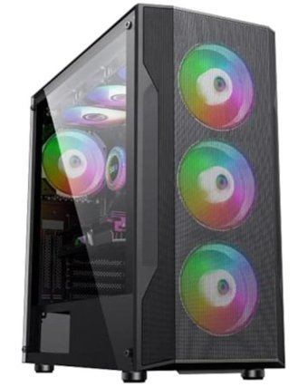 Dark Maxima V30 RGB Mesh Sıvı Soğutmalı 10 Fanlı Siyah 600 W Dikey Kullanım ATX Oyuncu Bilgisayar Kasası