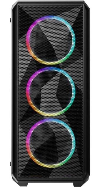 Vento VG10F RGB Mesh Sıvı Soğutmalı 4 Fanlı Siyah 500 W Dikey Kullanım ATX Oyuncu Bilgisayar Kasası