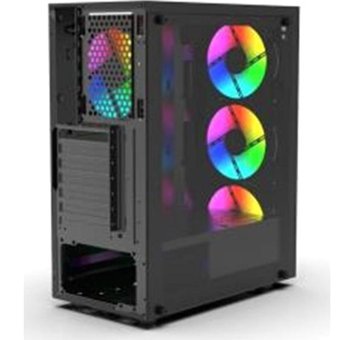 Inca EMG-15XN 4X1200MM RGB 4 Fanlı Siyah Dikey Kullanım Micro ATX Oyuncu Bilgisayar Kasası