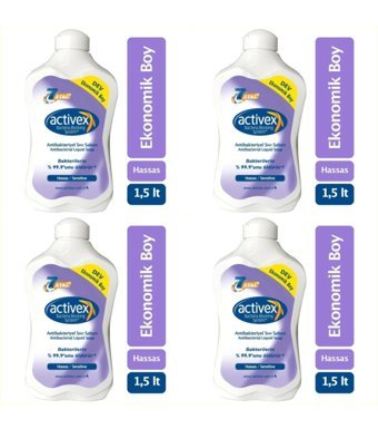 Activex Sensitive Nemlendiricili Antibakteriyel Köpük Sıvı Sabun 1.5 lt 4'lü