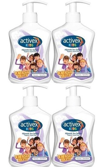 Activex Sensitive Nemlendiricili Antibakteriyel Köpük Sıvı Sabun 300 ml 4'lü