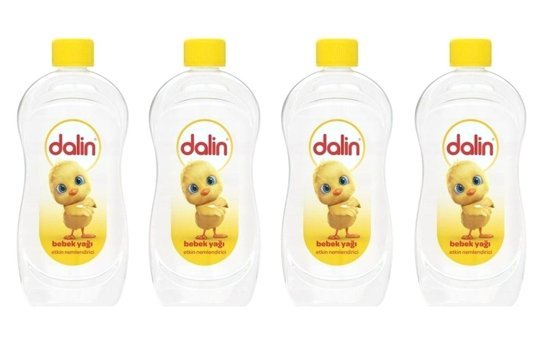 Dalin Etkin Nemlendirici Organik Vegan Hipoalerjenik Bebek Masaj Yağı 4x500 ml