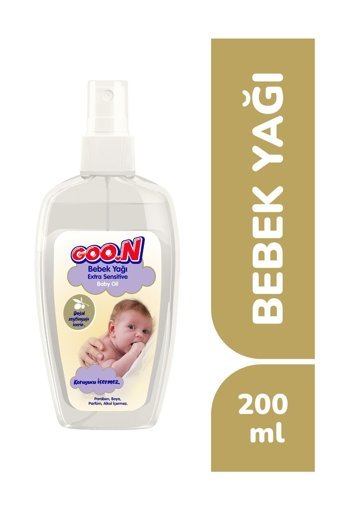 Goo.n Extra Sensitive Zeytinyağı Vegan Hipoalerjenik Bebek Masaj Yağı 200 ml