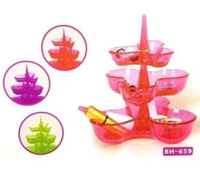 Biomak Raf Demonte 3 Katlı Makyaj Organizeri Pembe