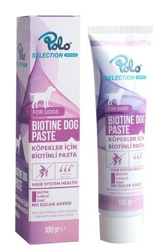 Polo Biotine D Vitamini C Vitamini B Vitamini Köpekler İçin Tüy Sağlığı İçin 100 gr Macun Köpek Vitamini