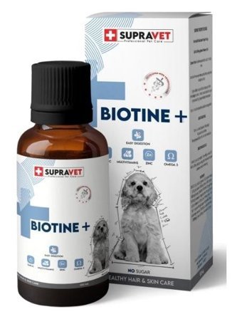 Supra Vet Biotine D Vitamini C Vitamini B Vitamini Hamile Köpekler İçin Tüy Sağlığı İçin 100 ml Sıvı Köpek Vitamini