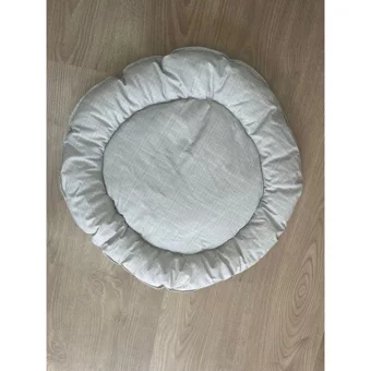 Ala Manifatura Yıkanabilir Tek Fonksiyonlu 40x30x17 cm Simit Kedi Yatağı Gri