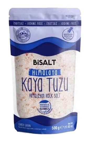 Bisalt İyotsuz Kaya Himalaya Tuzu Paket 24x500 gr