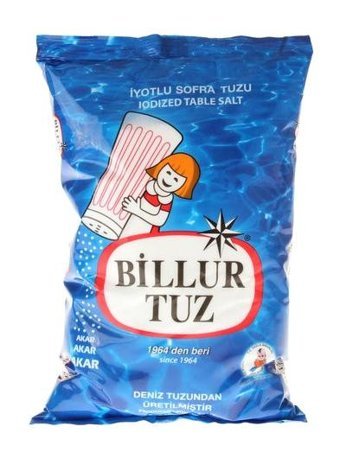 Billur Tuzu İyotlu Toz Sofra Tuzu Paket 15x1.5 kg