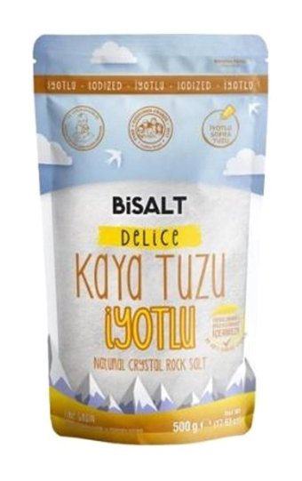 Bisalt Delice İyotlu Toz Kaya Tuzu Paket 12x500 gr