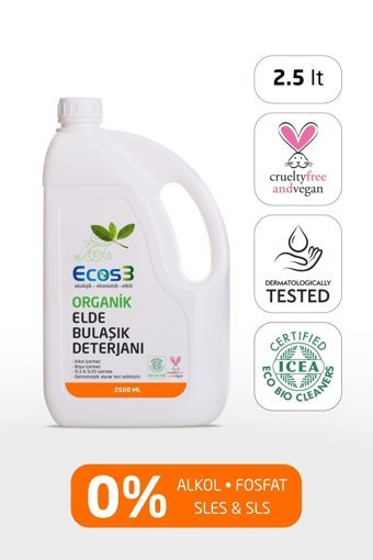 Ecos3 Organik Kokusuz Kokulu El Bulaşık Deterjanı 2.5 lt