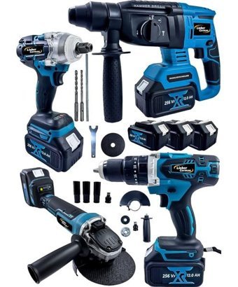 Lieber German Brushless 58 V 12 Ah Kömürsüz Darbeli Çift Akülü Vidalama Makinesi