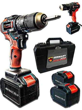 Germany Style Grm9007 48 V 5 Ah Kömürsüz Darbeli Çift Akülü Vidalama Makinesi