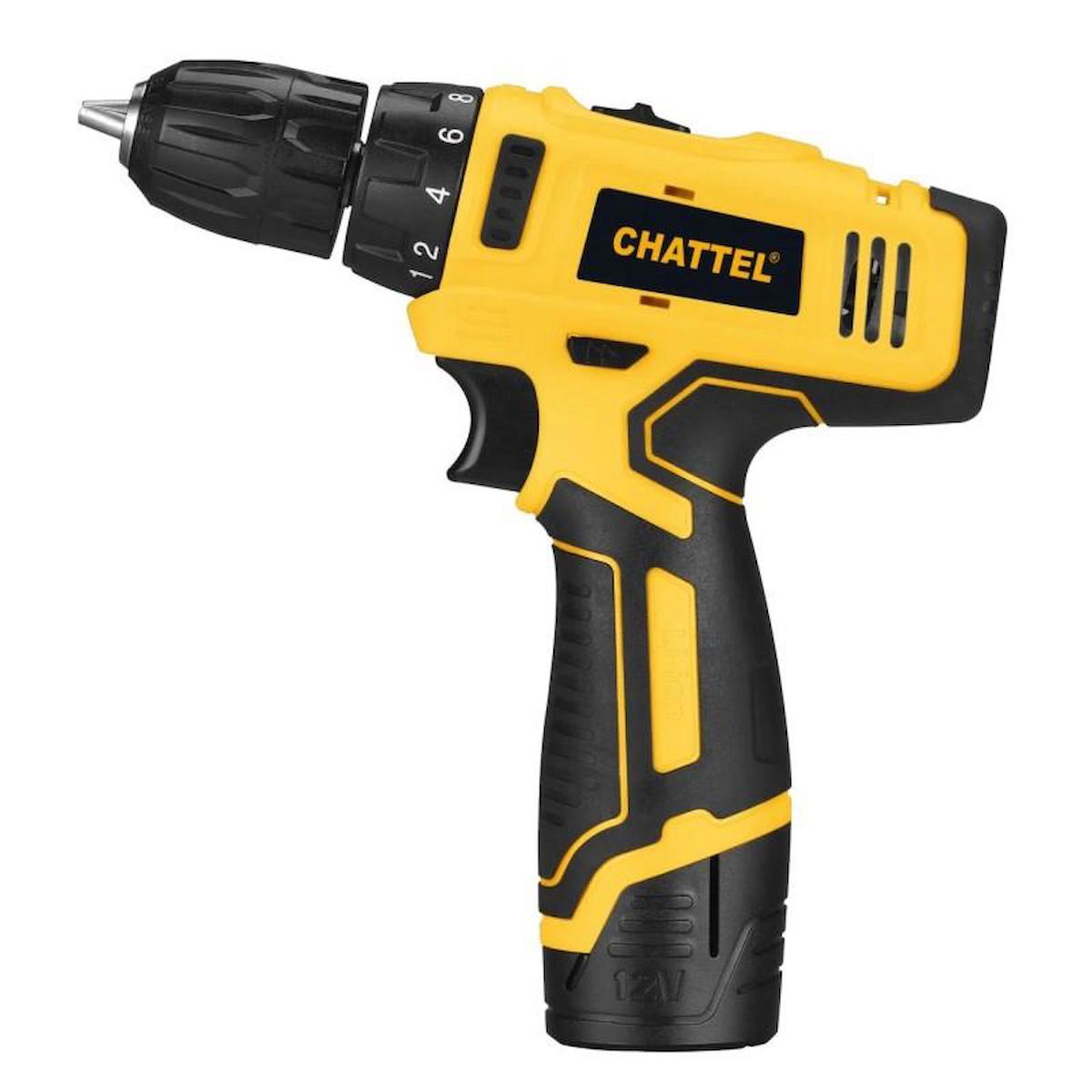 Chattel Cht 4109 12 V 2 Ah Kömürsüz Çift Akülü Vidalama Makinesi