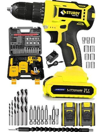Sturdy 58Vf 58 V 8 Ah Çift Akülü Vidalama Makinesi