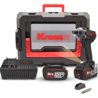 Kress Kub60.2 20 V 4 Ah Kömürsüz Darbeli Çift Akülü Vidalama Makinesi