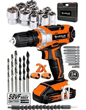 Assur Plus 58 Vf 5 36 V 5 Ah Darbeli Çift Akülü Vidalama Makinesi