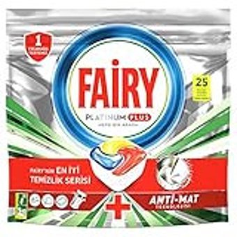 Fairy Platinum Plus Limon Kokulu Tablet Bulaşık Makinesi Deterjanı 25 Adet