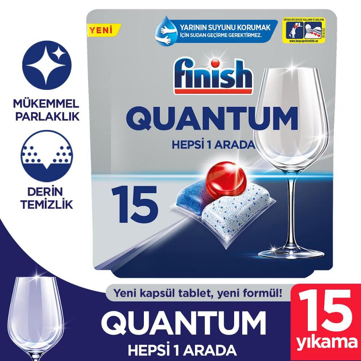 Finish Quantum Hepsi Bir Arada Tablet Bulaşık Makinesi Deterjanı 15 Adet