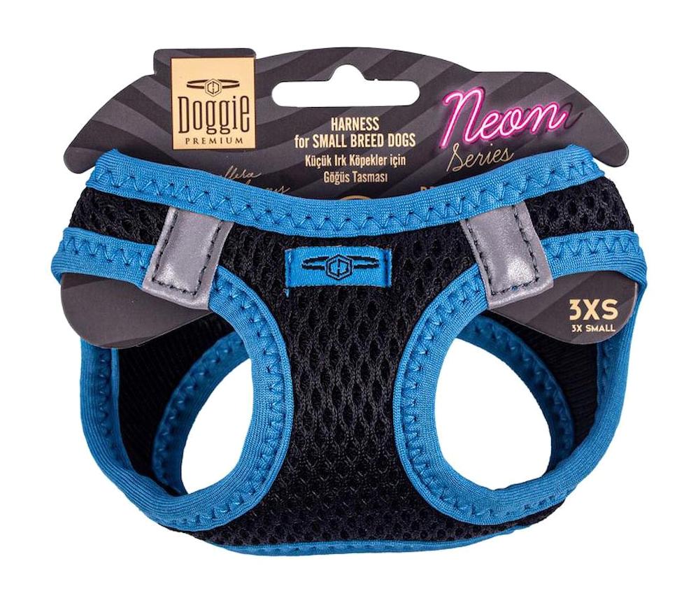 Doggie Ayarlanabilir 3XS Göğüs Köpek Tasması Mavi