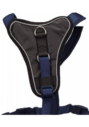 Trixie Premium Ayarlanabilir 85-105 cm Göğüs H Tipi Köpek Tasması Çivit Mavisi