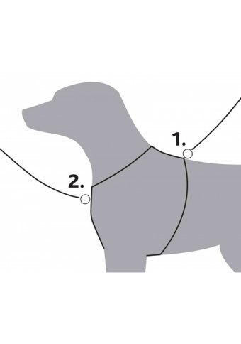 Trixie Premium Ayarlanabilir 85-105 cm Göğüs H Tipi Köpek Tasması Çivit Mavisi