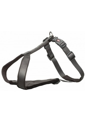 Trixie Premium Ayarlanabilir 30-37 cm Göğüs H Tipi Köpek Tasması Gri