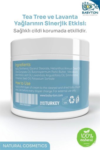 Babyton Vitaminli Parfümsüz Parabensiz Pişik Kremi