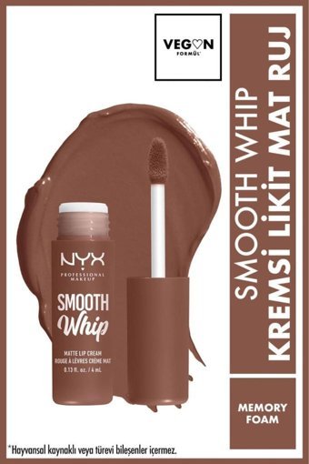 NYX Memory Foam Mat Likit Fırçalı Ruj